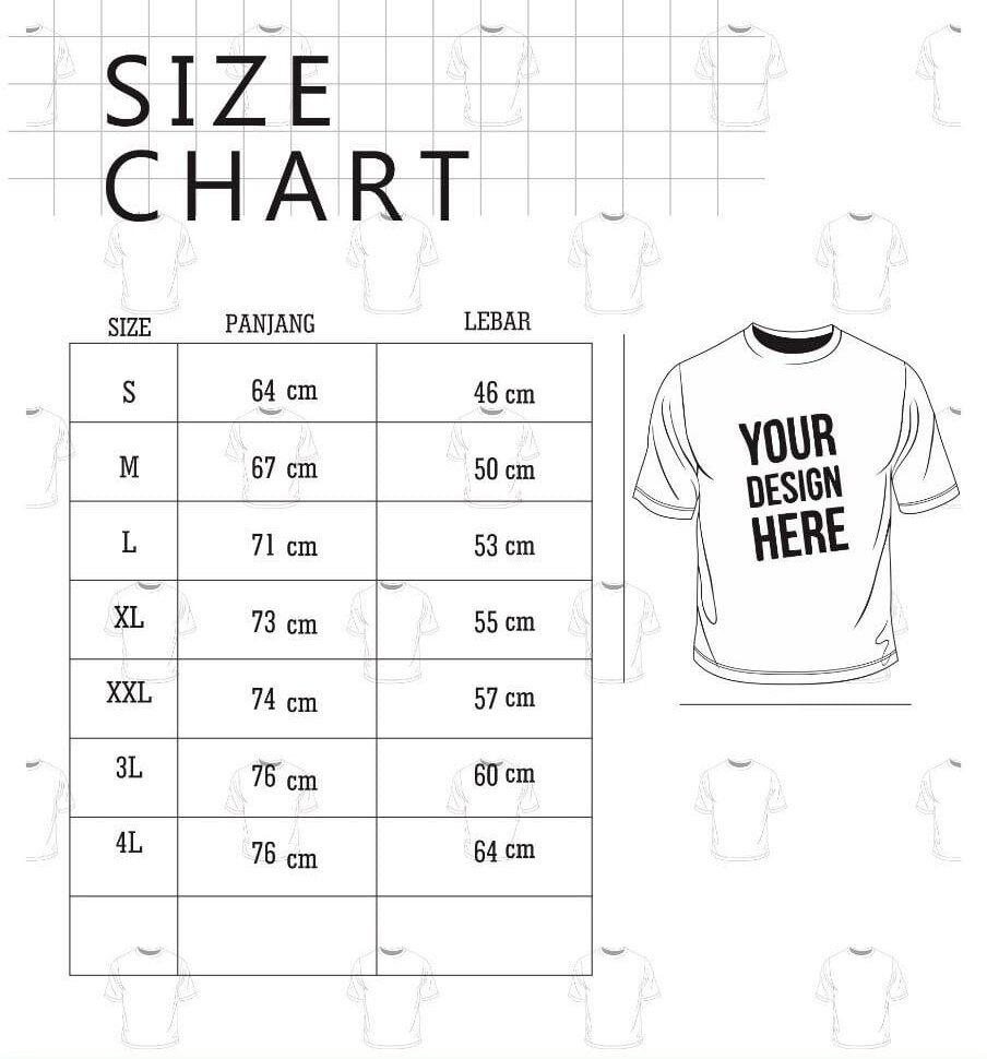 ukuran kaos